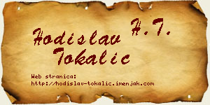 Hodislav Tokalić vizit kartica